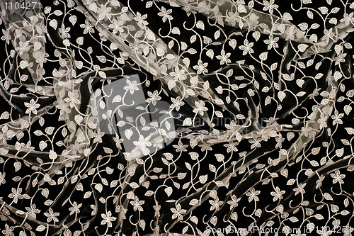 Image of Beautiful lacy tissue with flowers