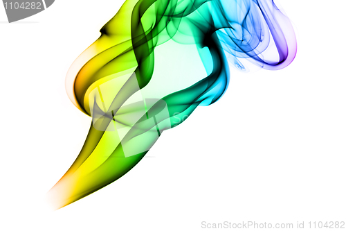 Image of Gradient colored smoke abstract pattern 