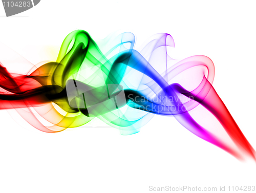Image of Gradient colored fume abstract shapes 