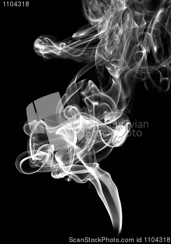 Image of White smoke abstract on black