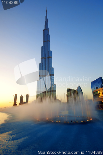 Image of Burj Khalifa fountains