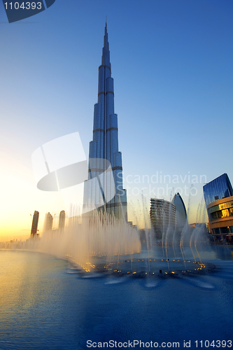Image of Burj Khalifa fountains