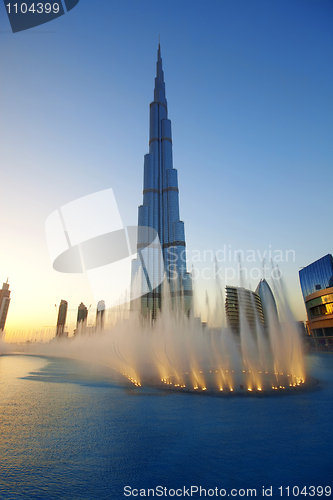 Image of Burj Khalifa fountains