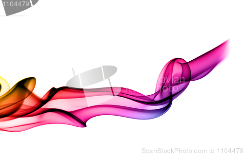 Image of Red and yellow - colorful fume abstract shape 