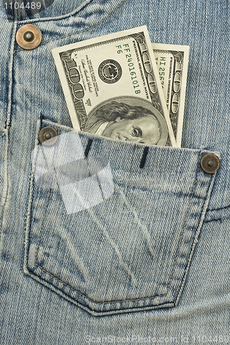 Image of Money in the jeans pocket 