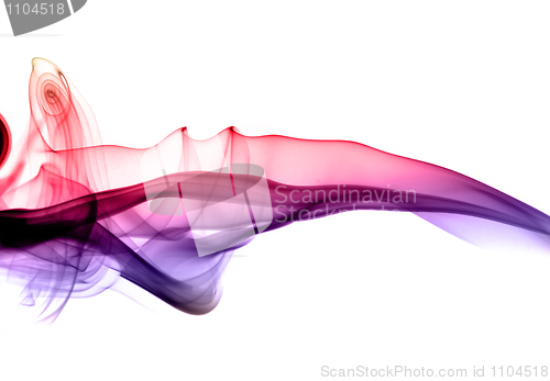 Image of Colored fume shapes on white