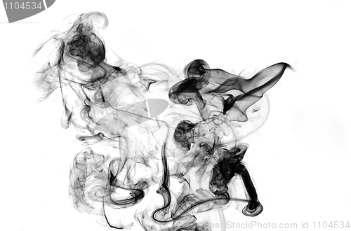 Image of Abstract smoke shape over white
