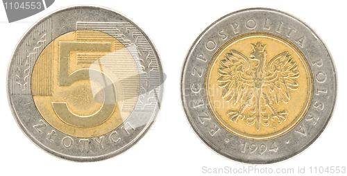 Image of 5 zloty - money of Poland