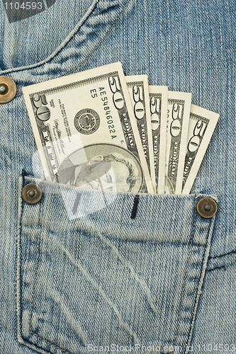 Image of Money in the jeans pocket 