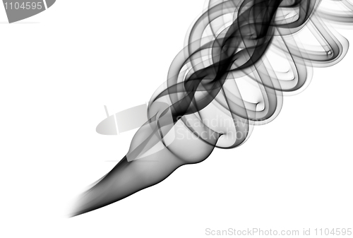 Image of Abstract black smoke shapes on white