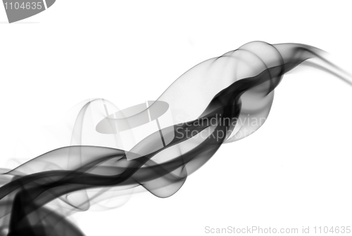 Image of Abstract Smoke shapes over the white