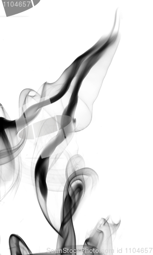 Image of Abstract smoke curves on white