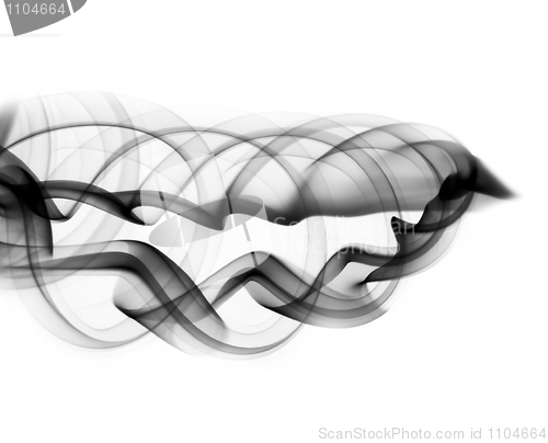 Image of Abstract fume shape on the white 