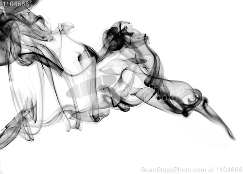 Image of Black fume on the white background