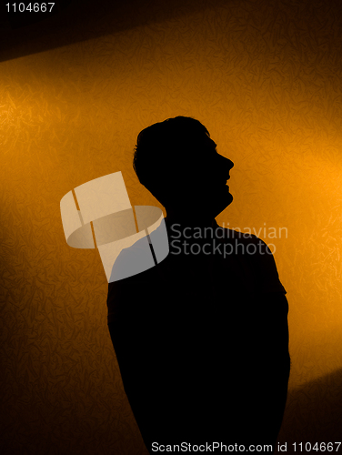 Image of Studio shot - silhouette of man