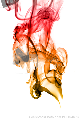 Image of Abstract smoke curves on white