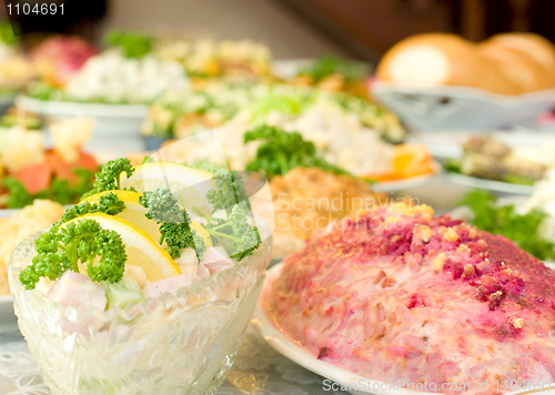 Image of Tasty salads - Banquet in the restaurant