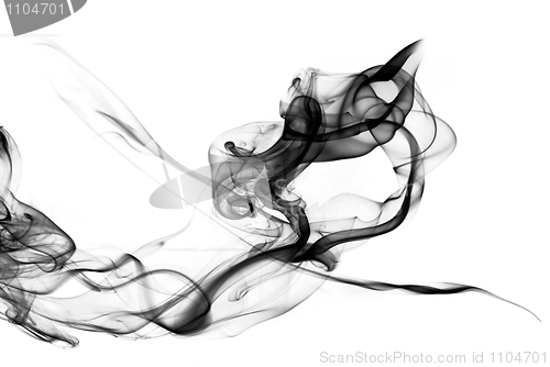 Image of Black fume shape on white background