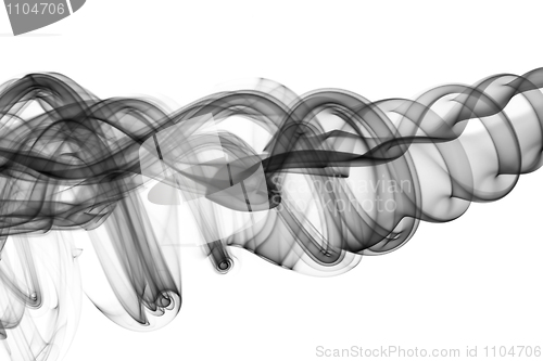 Image of Abstract fume swirl on white