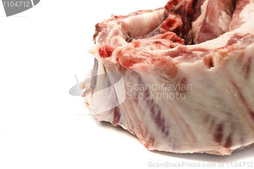 Image of Raw meat and pork ribs isolated 