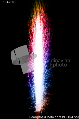 Image of Gradient colored birthday fireworks