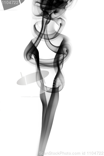 Image of Black Abstract smoke pattern on white 