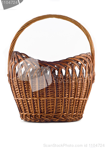 Image of Big Wicker woven basket over white