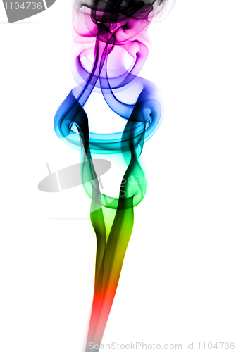 Image of abstract smoke Colored with gradient