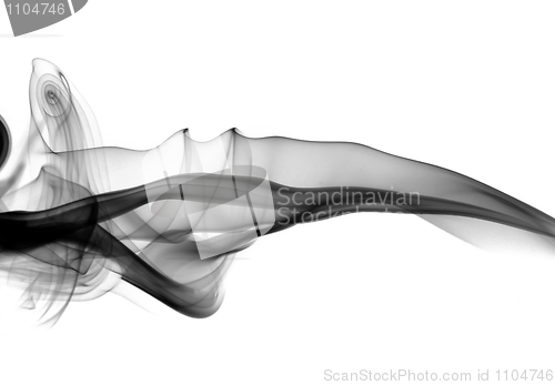 Image of Abstract smoke shape on white 