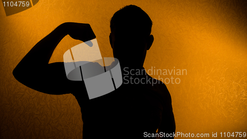 Image of Strength and health - silhouette of man