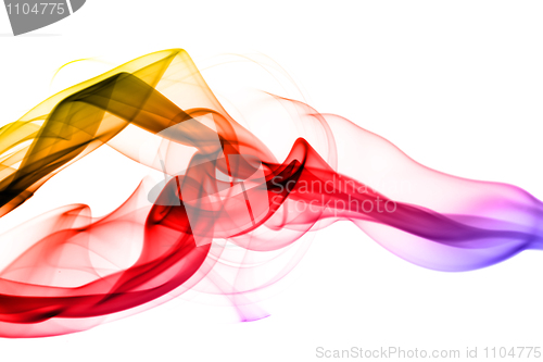 Image of Bright colored puff of abstract smoke