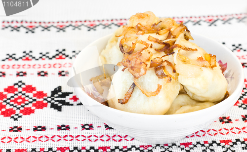 Image of Ukrainian vareniki or dumplings 