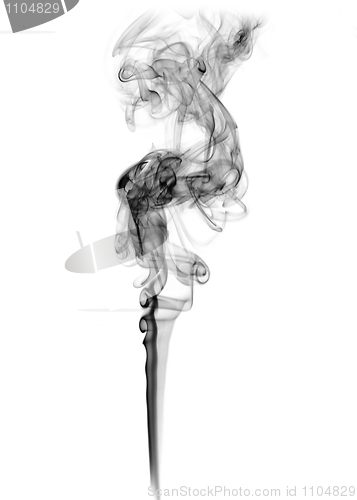 Image of Magic puff of abstract smoke over white