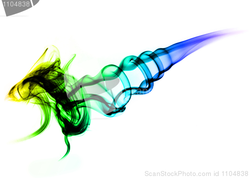 Image of Abstract colorful Fume on the white