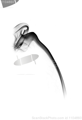 Image of Black fume abstract texture over the white