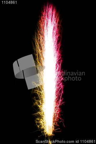 Image of Gradient colored birthday fireworks