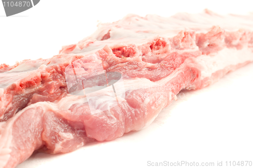 Image of Raw meat - Uncooked pork ribs isolated 