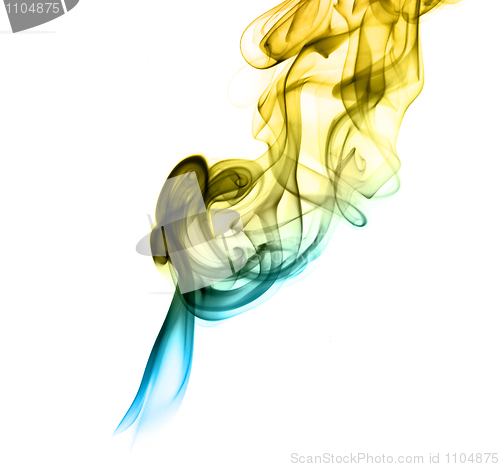 Image of Gradient colored fume abstract shapes