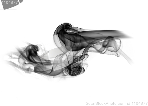 Image of Magic abstract fume curves over white 