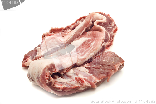 Image of Tasty Uncooked pork ribs and meat