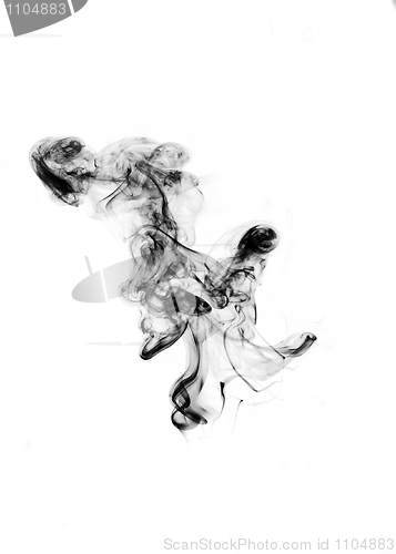 Image of Abstract Smoke pattern over white