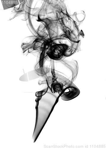 Image of Black abstract Smoke over white