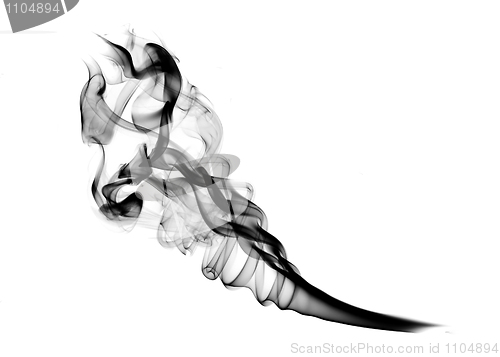 Image of Abstract Smoke Shape over white