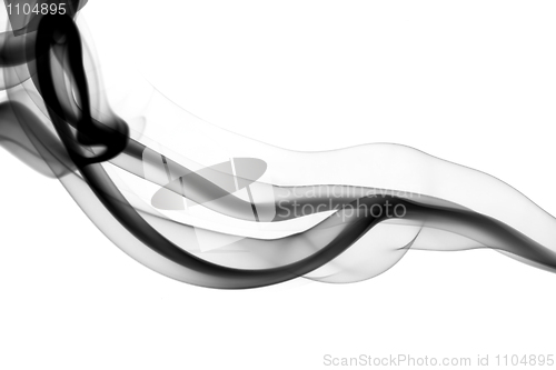 Image of Abstract black smoke wave