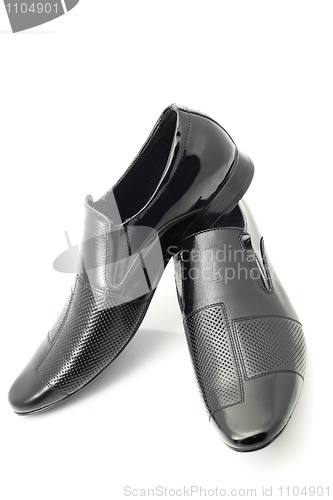 Image of Pair of Classic Men's patent-leather shoes