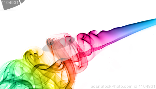 Image of Bright colorful fume abstract swirl 
