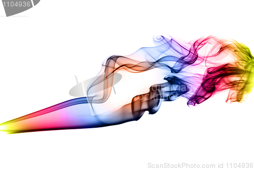 Image of Colorful fume abstract shapes