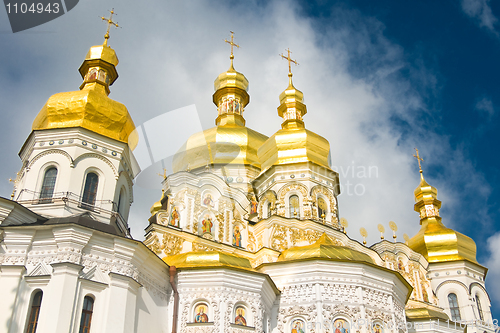 Image of Cloudy sky and Cupola of Orthodox church
