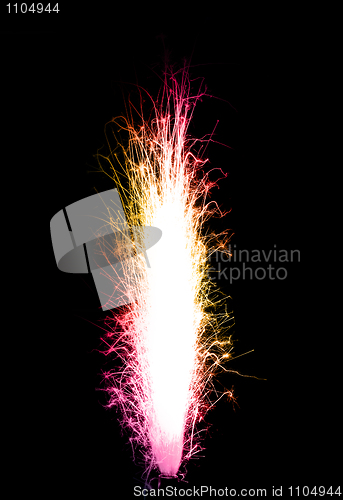 Image of Red and yellow birthday fireworks 