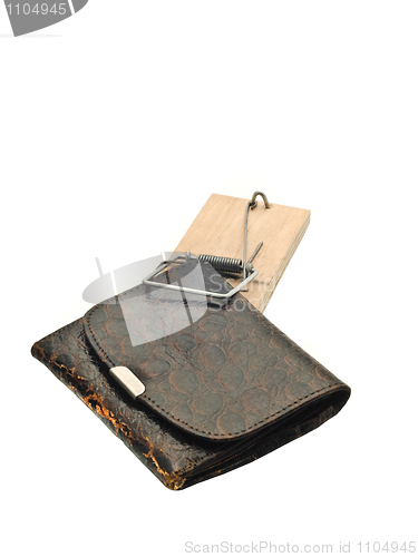 Image of Danger - wallet in mousetrap